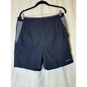 Vintage 90s PIERRE CARDIN Swim Trunks Medium  Blue Cotton Blend‎ Preppy AA15